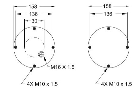 SP 1539 Firestone Air Bag Spring W01-R58-4086 With Eccentric Stomata Air Fitting M16X1.5