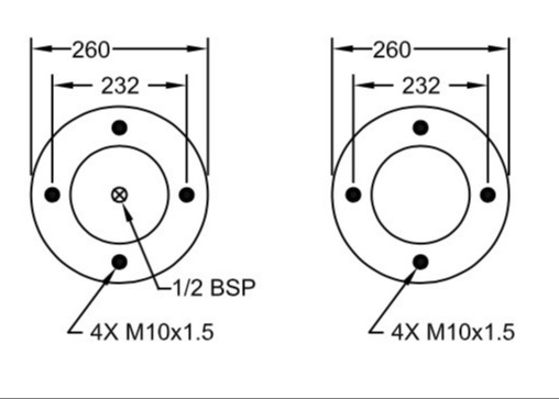 W01-R58-4060 Industrial Air Springs 12X1 DUNLOP SP 1640 Air Bags