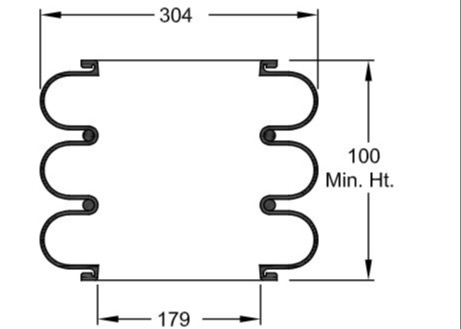 W01-R58-4046 Firestone Rubber Industrial Air Spring DUNLOP 12 X 3 NEUMATIS DB1235
