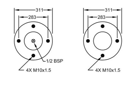 W01-R58-4064 Replacement Firestone Air Bags 14 1/2 X 2 DUNLOP SP 257 GIGANT 881205