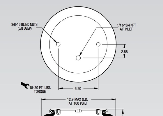 W01-358-7011 Firestone Rear Air Bags Industrial Shock Bellows Style 19 For Container Pallet