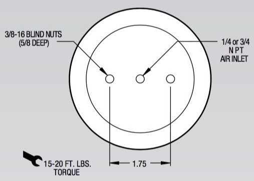 W01-358-7751 Firestone Suspension Air Spring Style 160 and W01-358-7752 With 3/4 NPT