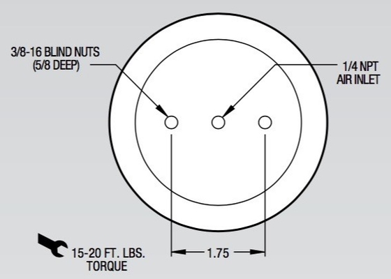 W01-358-7001 Firestone W01-358-6996 Industrial Single Air Spring Style 16