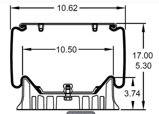 1T9206 Suspension Air Spring Automotive Rubber Bellows For Truck