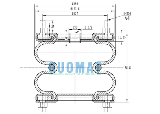 G1/2 Industrial Air Spring GUOMAT NO. 6X2 Replace Norgren M31062 For Pulp Mill Machine