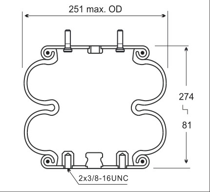 Firestone Double Convoluted Suspension Air Ride Spring  W01-358-6890/20