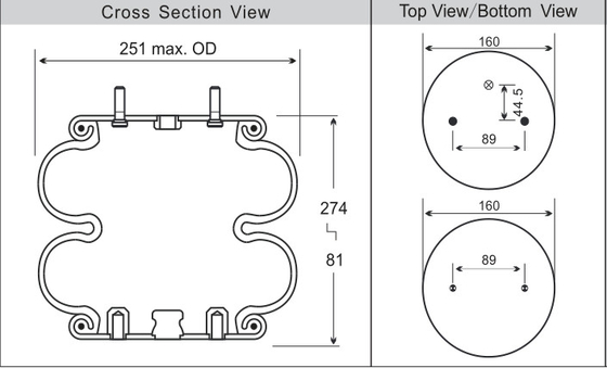 2B9-210 Goodyear Air Spring Truck W01-358-6908 Firestone Suspension Convoluted Bag For Modify Cars