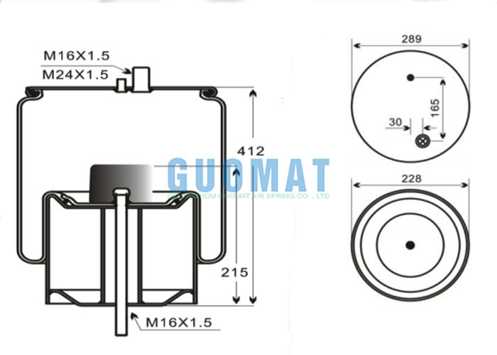 4912NP13 Contitech Suspension Air Spring 20726768 VOL-VO Truck Air Bag With Steel Piston