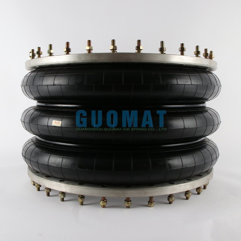GUOMAT 3H630376 Industrial Tripled Convoluted Type Air Spring with Flange Ring