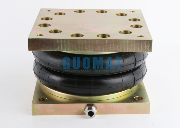 Double Convoluted Industrial Air Bags LHF200/212-2 Rubber Air Spring With Cover Plate