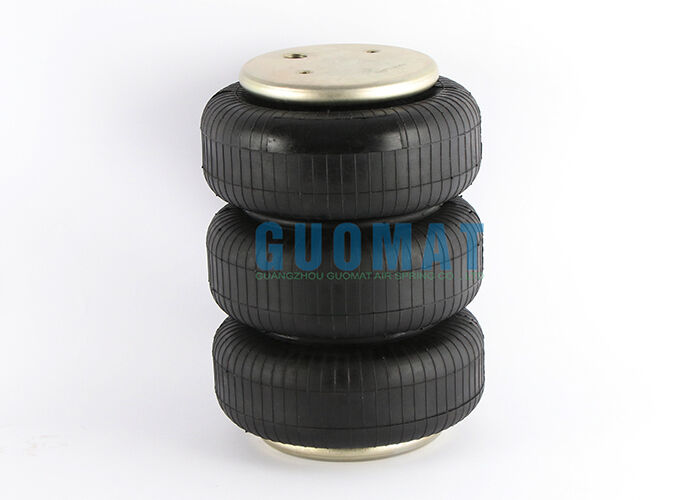 GUOMAT 3B20F-2P05 Industrial Air Spring 1/4NPT Air Fitting Hole Triple Convoluted Air Bags