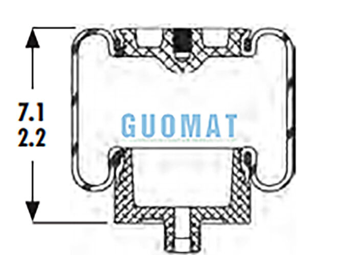 Goodyear 1S4-007 Rubber Air Bag Suspension W023587001 Firestone Truck Cab Air Bags Replacement