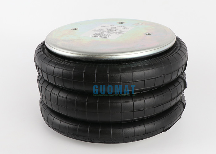Firestone W01-358-8048 Industrial Air Spring Cross Goodyear 3B12-325 Plate Diameter 9 Inch Triple Convolutions
