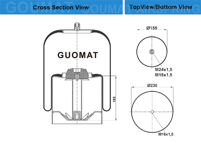 Vibracoustic Suspension Air Spring V1KF253232 Neotec ABV267C03