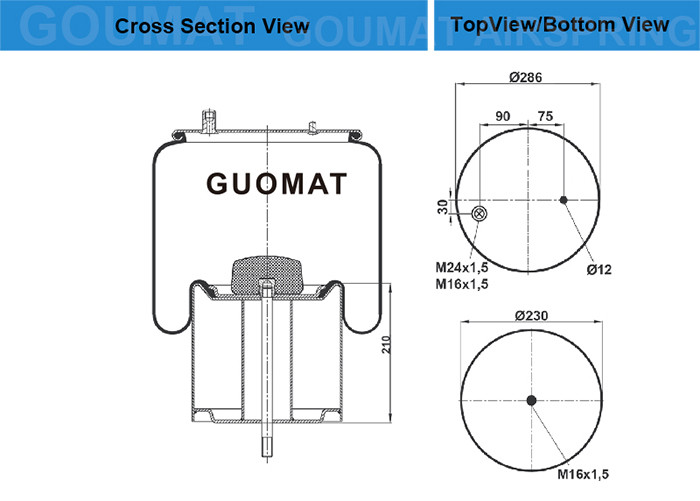 Axle Contitech Air Spring 4912NP10 AIRTECH 135912 / 34912-10K For VOL-VO 20722412