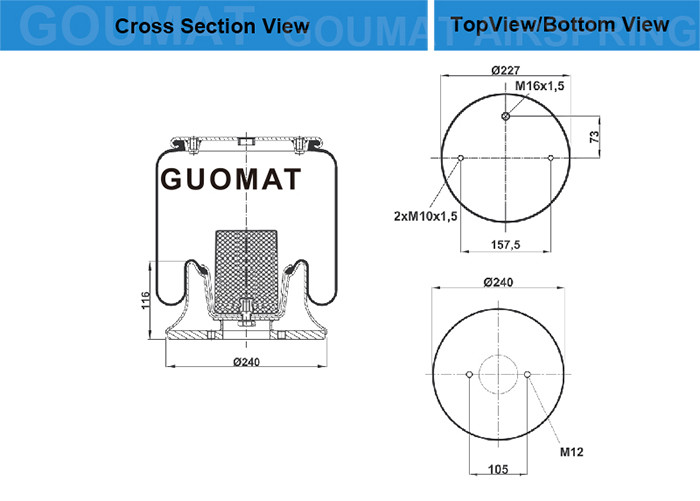 Scania Truck Air Springs Contitech Airbags 6705 N P01 For 1394997 - GRANNING 15619